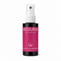 A 50 ml bottle of BOJUNA Car Perfume in Pink Strawberry, featuring a black bottle with a vibrant magenta-pink label and a white spray nozzle, set against a plain white background.