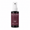 A 50 ml spray bottle of BOJUNA Car Perfume in the 'Rose & Oud' scent. The bottle is dark glass with a deep burgundy label and a white spray nozzle, set against a plain white background.