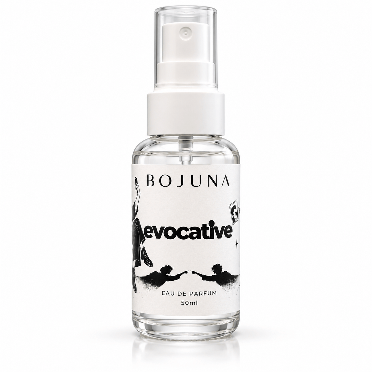 Bojuna Evocative 50 ml Eau de Parfum bottle on a white background.