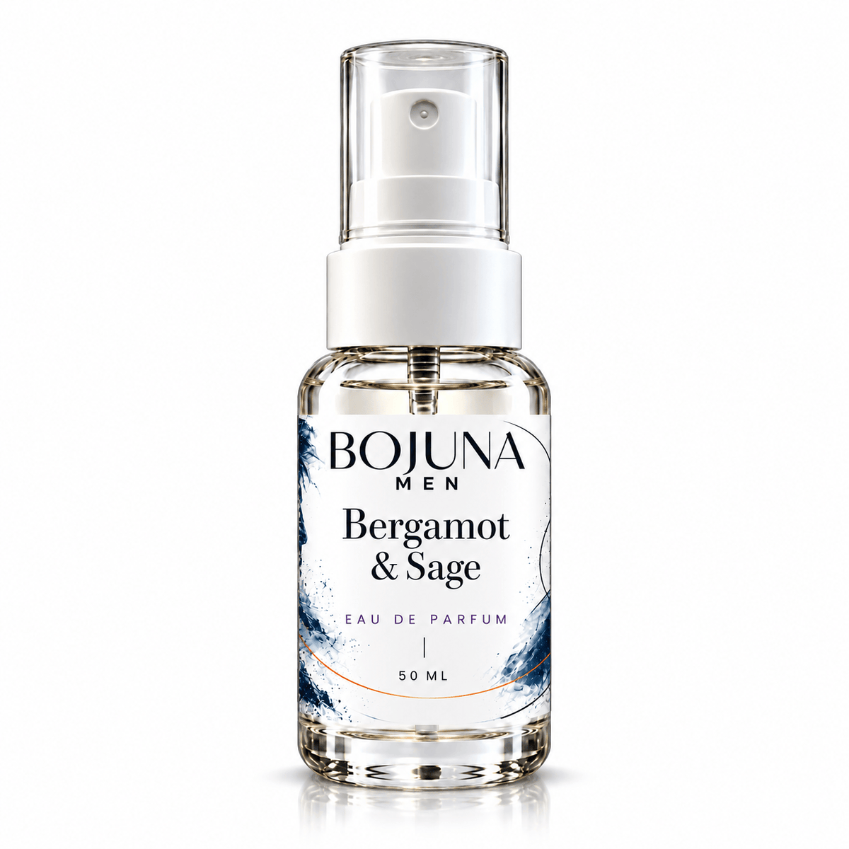 Men’s Eau de Parfum – Bergamot & Sage 50 ml on a white studio background