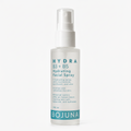 A 100 ml bottle of Bojuna Hydra B3 + B5 Hydrating Facial Spray, featuring a frosted white bottle with teal text and a clear spray cap, set against a clean white background.
