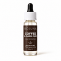 A 10ml bottle of BOJUNA Coffee & Dark Oud perfume oil, featuring a dark brown label with white text, a white ribbed cap, and a black dropper bulb, set against a plain white background.