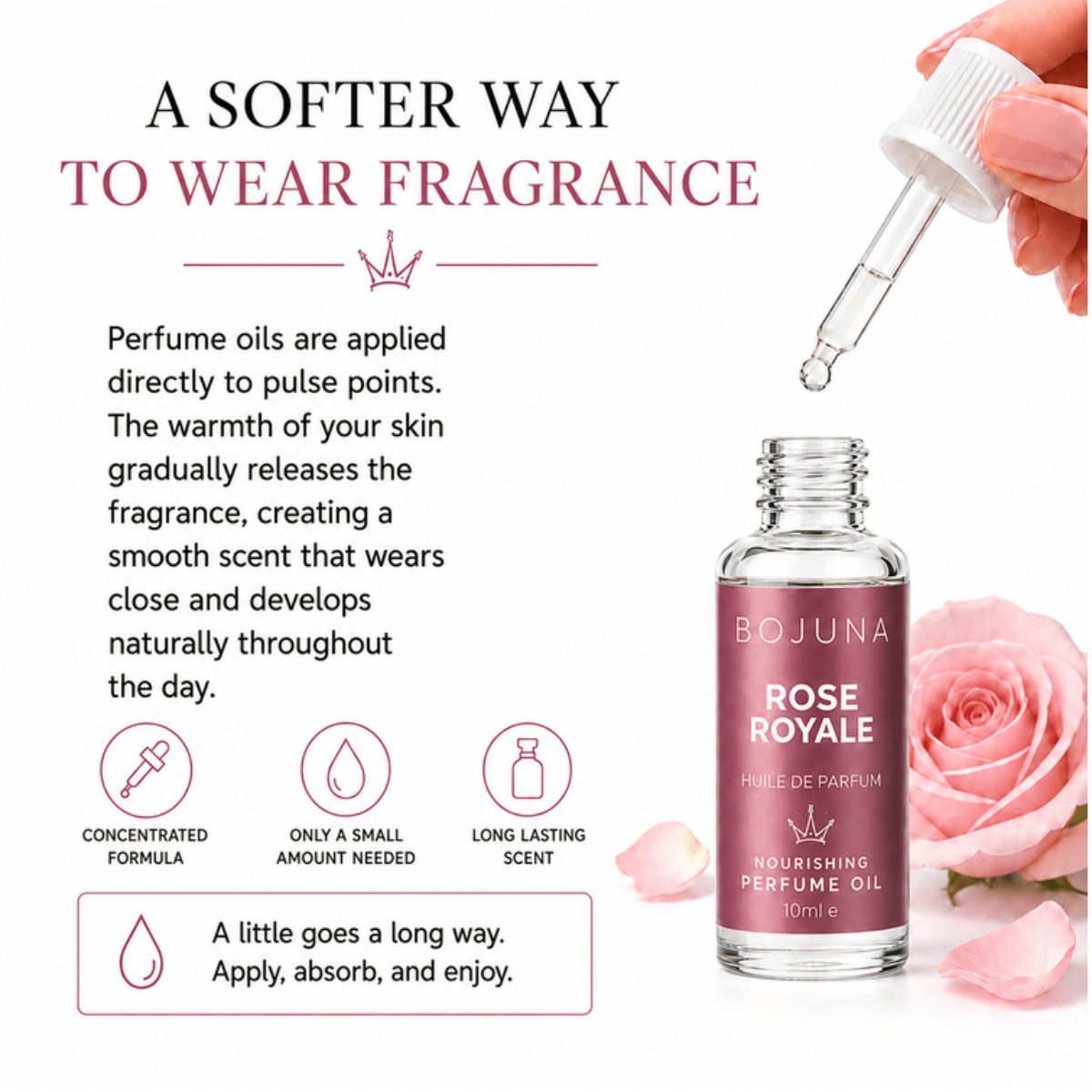 Bojuna Rose Royale nourishing perfume oil 10 ml — product image 4