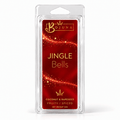 Bojuna Jingle Bells 50 g Christmas wax melt snap bar in crystal-clear clamshell packaging with a red and gold festive label.